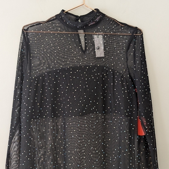 Anthropologie Eva Franco Starlight Long-Sleeve Sheer Tunic Dress - Picture 5 of 13